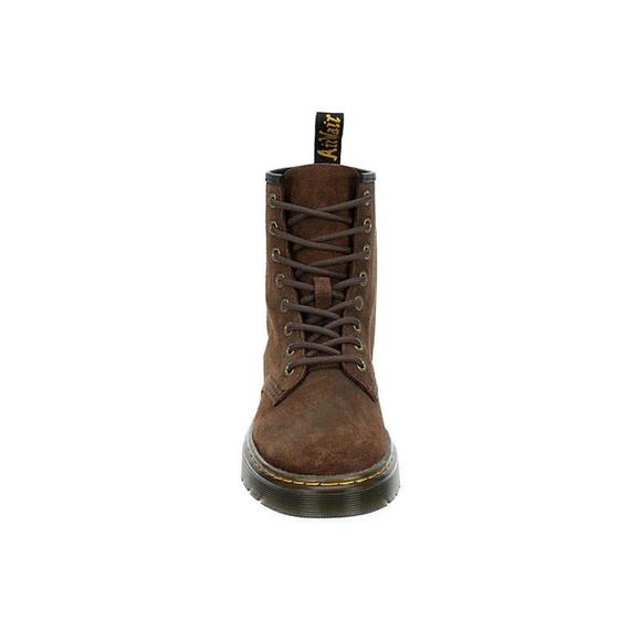 NEW Dr. Martens Zavala Combat Boots M10 / W11 Dark Brown Leather AirWair RARE - Picture 2 of 3